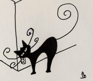 dessin diy station de massage pour chat